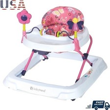 Emily Baby Walker Adjustable Height Removable Toy Bar Extra Wide Base Wheels New