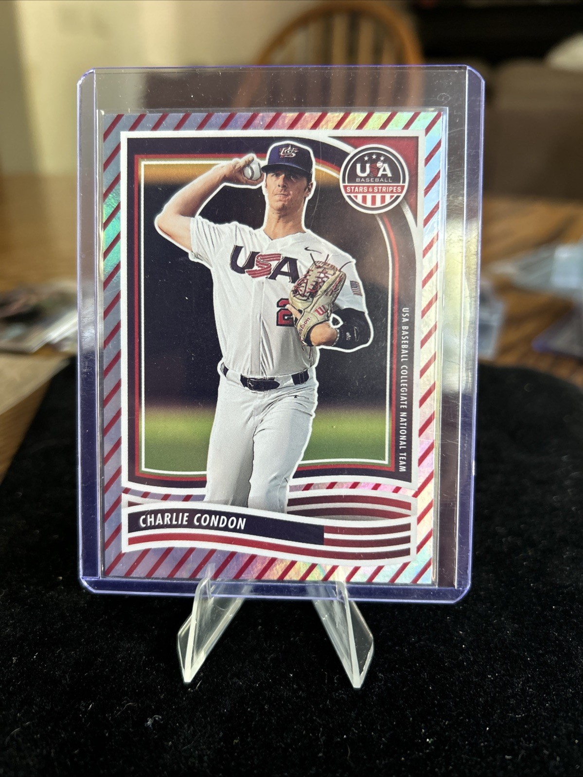 2024 Panini USA Stars & Stripes  #13  Charlie Condon (Red Stripes Parallel) 
