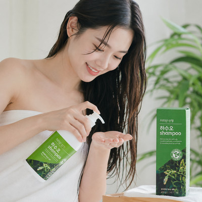 Jirisan Sancheong Hasuo Herbal Shampoo 400g Korean Scalp Hair Care Shampoo