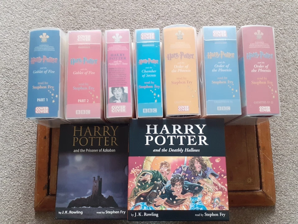 6 x books of Harry Potter Audio Book Cassette Tape Bundle -Stephen Fry. - Image 1 of 4