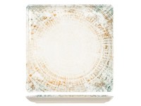H&H Eris Quadrat Platte Aus Porzellan, 27Cm, Multicolor