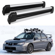 Ski Snowboard Top Roof Rack Carriers Cross Bars Lock For Subaru Wrxsti Impreza Ski Snowboard Top Roof Rack Carriers Cross Bars Lock For Subaru Wrxsti Impreza