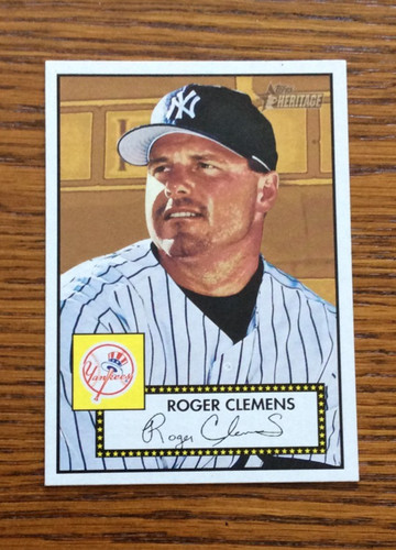 Roger Clemens [Black Back] #48 2001 Topps Heritage card