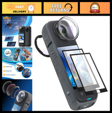Tempered Glass Lens Guards for Insta360 X4 - 2 Lens Covers  Screen Protectors,