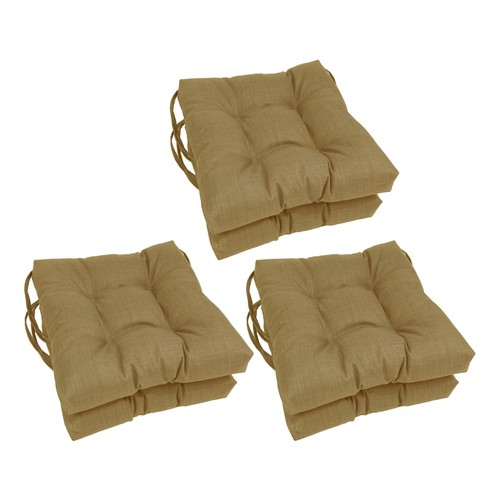 16-inch Square Tufted Indoor/Outdoor Chair Cushions (Set of 6) - Picture 5 of 5