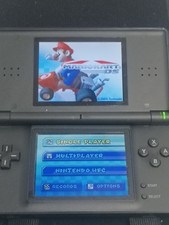 Nintendo USG-001 DS Lite Blue Gaming Console Works w/Mariokart Ds Game & Case 