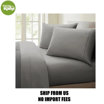 1000 Thread Count Cotton-rich Deep Pocket Sheet Set - Grey - King