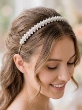 Pearl Crystal Headband - White