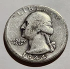 1944 Washington Quarter • 90% Silver • Circulated • X123