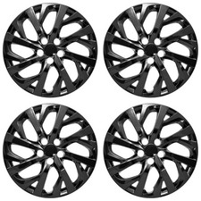 Black Set Of 4 16 Hub Caps Full Rim Wheel Covers For 2009-2019 Toyota Corolla