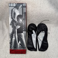 Capezio CG2002 Split Sole Leather Black Ballet Shoes Size 3M