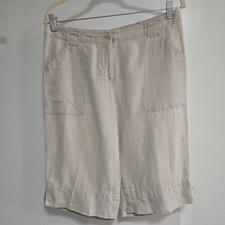 J. Jill Size 8 100 Linen Bermuda Shorts Beach Cruise Tropical Vacation 30x12