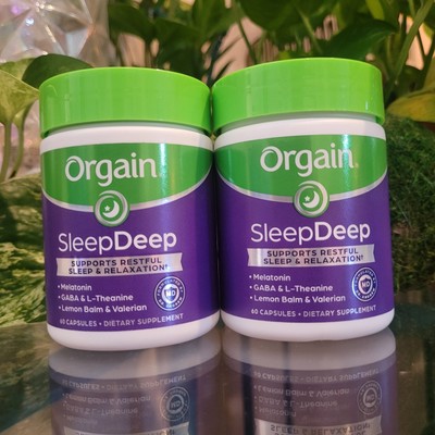 2 Pack Orgain SleepDeep Restorative Sleep Aid Magnesium 9 In 1 Herbal Gaba 60ct