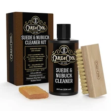 Care & Cool Suede and Nubuck Cleaner Kit (8 oz) Restores Color & Vibrancy to ...