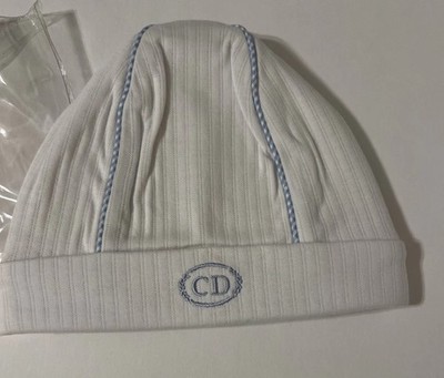 Baby Dior Newborn Beanie/Hat With Embroidered CD ON FRONT