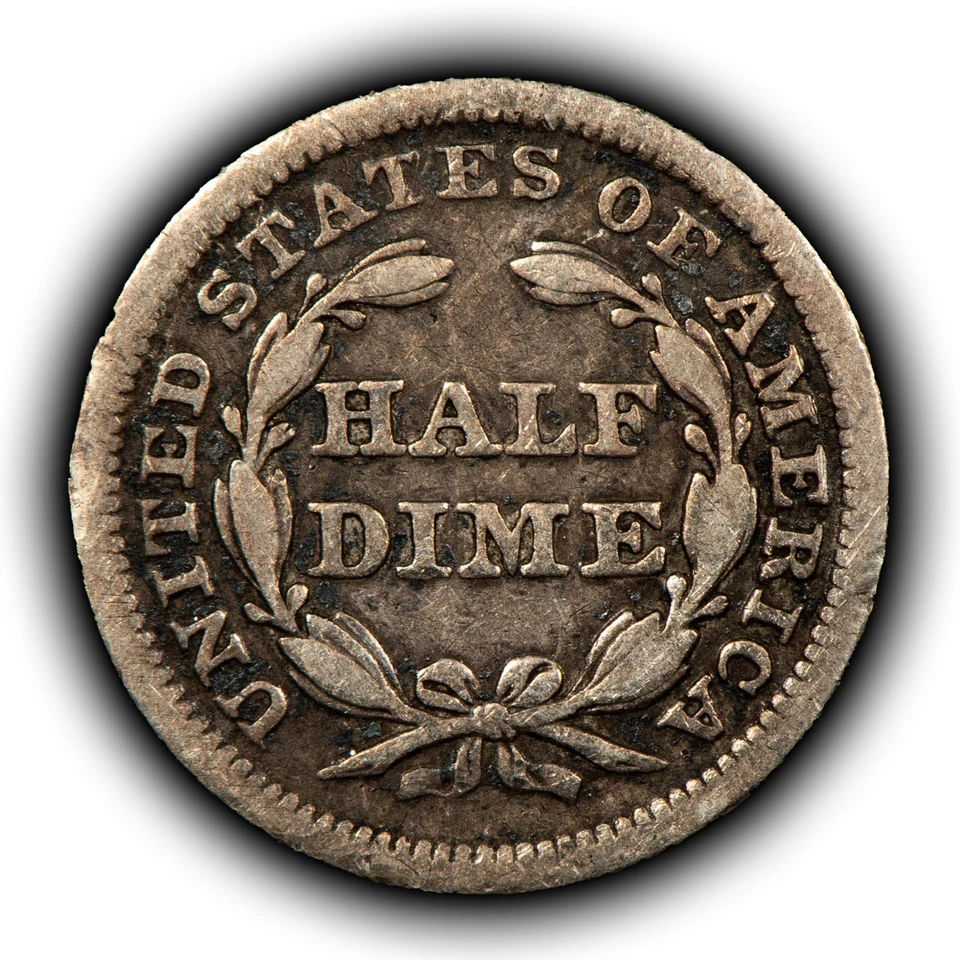 1843 H10c Seated Liberty Half Dime - VF - SKU-Z5999 - Image 2 of 4