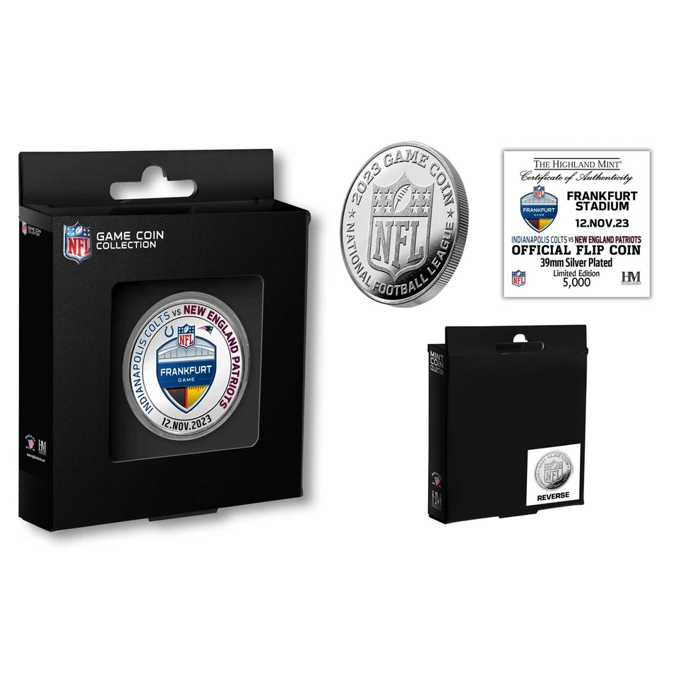 HIGHLAND MINT NFL Frankfurt Game 2023 Official Flip Coin (39mm) Münze