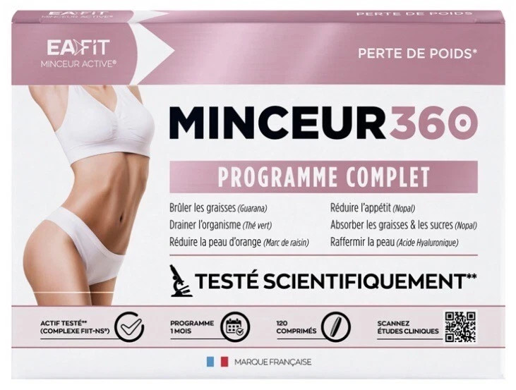 Minceur 360 Brûleur de graisses comprimés minceur efficace ventre plat