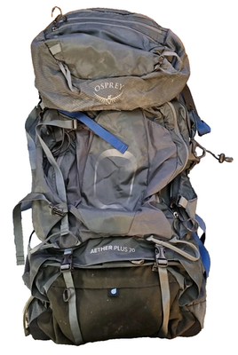 VERY GOOD CONDITION Osprey Aether Plus 70L TORSO ADJUSTABLE Backpack Grey  $449 | eBay