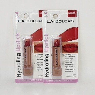 LA Colors Red Alert Creamy Finish Hydrating Lipstick C62155 - Set Of 2