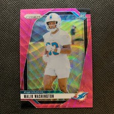 2024 Panini Prizm - Rookies Malik Washington #371 Pink Wave Prizm (RC)