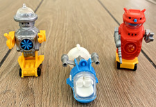 Vintage BRUDER Mini Space Ship and Robots 3 Plastic Toys FAST SHIPPING