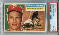 1956 Topps #120 Richie Ashburn PSA 6 EX-MT Philadelphia Phillies