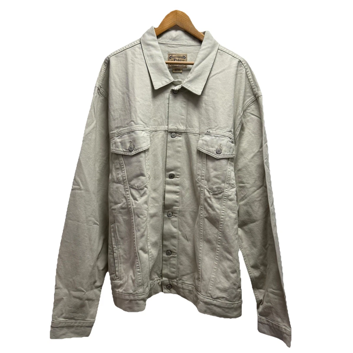 ジャケット・アウター RALPH LAUREN White Denim Large patch Polo Ralph Lauren Denim White Coats, Jackets & Vests for Men for