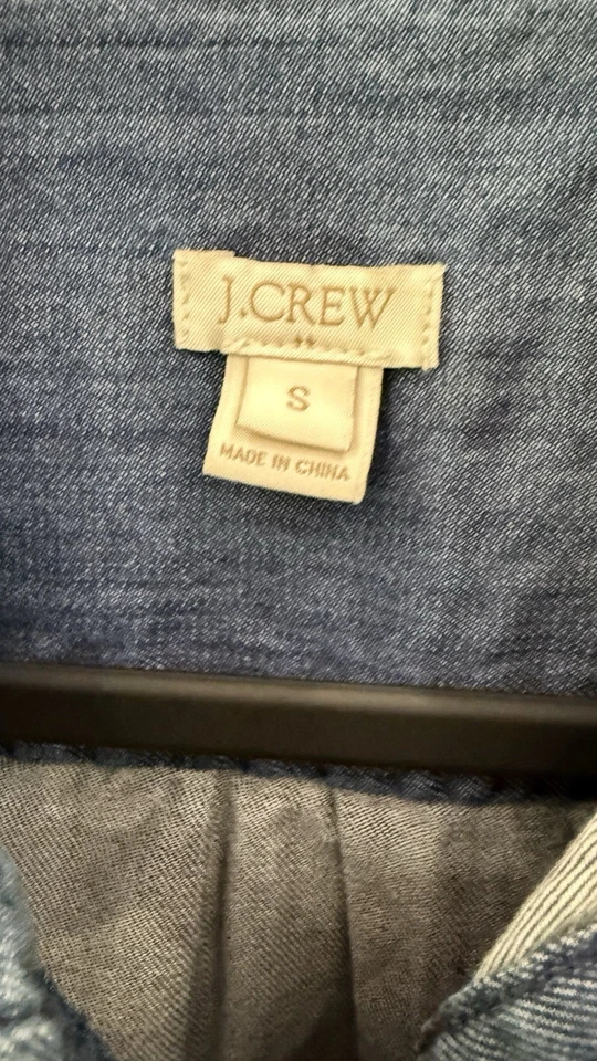 J. Crew Denim Chambray Dress | 100% Cotton Mid Length Women’s S - Image 4 of 4