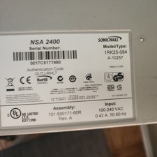 SONICWALL NSA 2400 Network Security Firewall Appliance