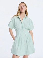 FREE ASSEMBLY Women’s Size S (4-6) Short Sleeve Corset Mini Dress • Mint