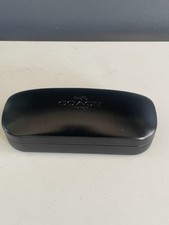 Coach New York Black Hard Shell Eyeglass Sunglasses Case Only Velvet Interior