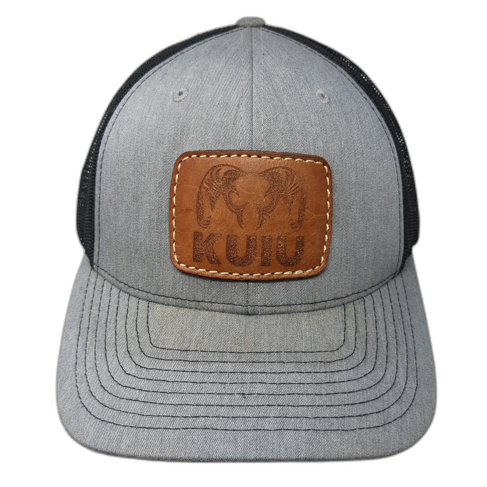 Kuiu Patch Snapback Mesh Back Trucker Hat Gray On… - image 1