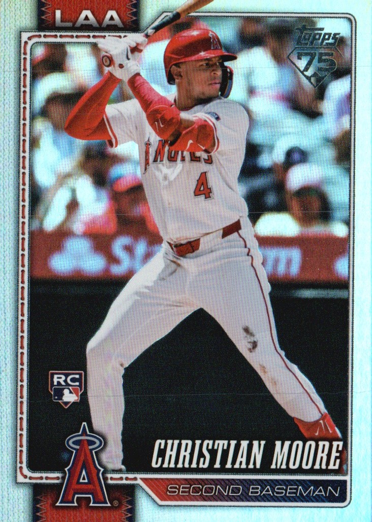 2026 Topps #147 Christian Moore Rainbow Foil