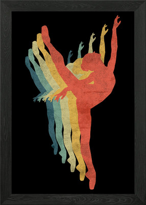 Ballett tanzendes Mädchen auf gerahmtem Wandbild Poster Leinwanddruck Bild