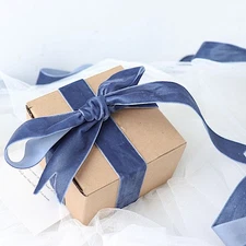 1" x 10 yards NAVY BLUE Velvet Nylon RIBBON Roll DIY Craft Supplies Party Events