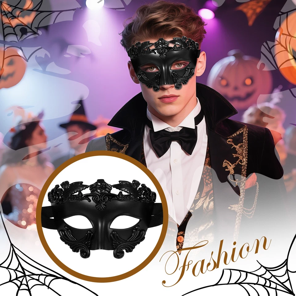 Máscara griega romana media máscara facial veneciana para baile de mascarada Mardi Gras Halloween Foto 4 de 4