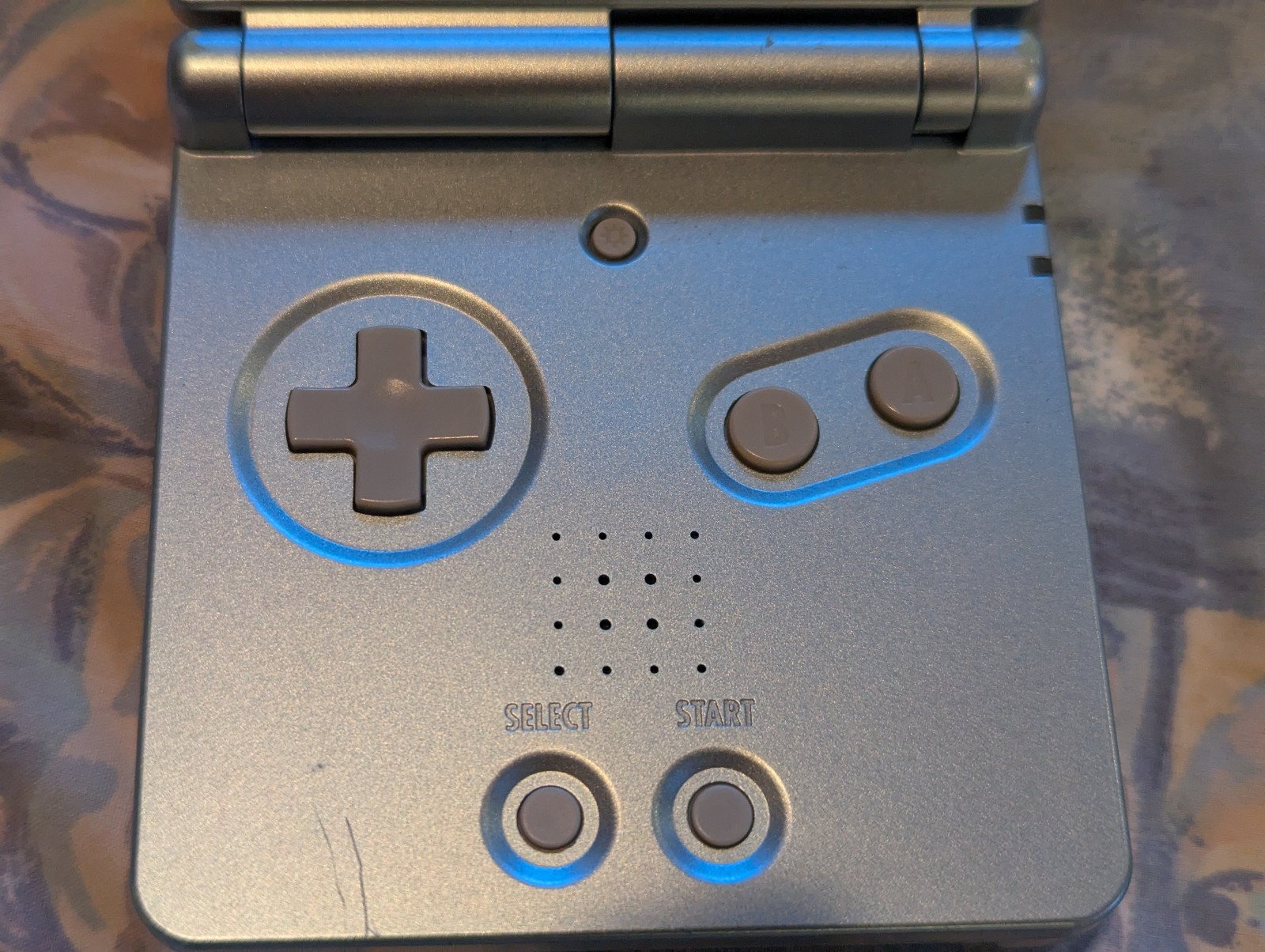 Nintendo GBA SP - AGS-101 - Pearl Blue w/ Case, GC Cable, Charger, & Link Cable