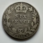 1908 Edward VII Sixpence — photo from another recent sale