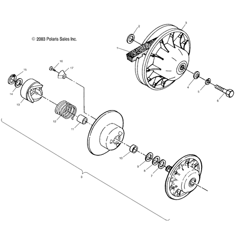 Rampa estacionaria Polaris, pieza original OEM 5132344, cantidad 1 - Imagen 2 de 2