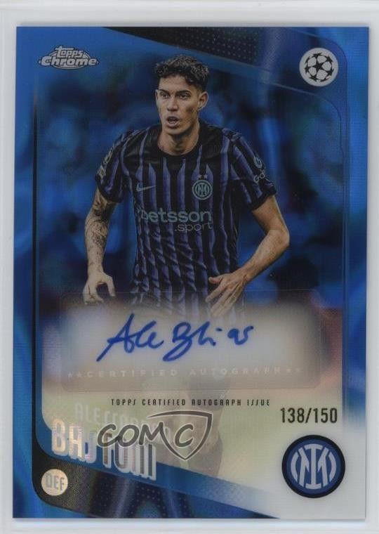 2025-26 Topps Chrome UEFA Club Competitions 138/150 Alessandro Bastoni Auto 10yl