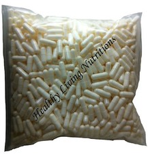 500 EMPTY GELATIN CAPSULES SIZE 0  Colored White Opaque Kosher/Halal gel
