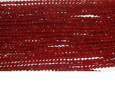Dark Red Jade 4mm Round Faceted Dyed Approx. 16 inch Strand