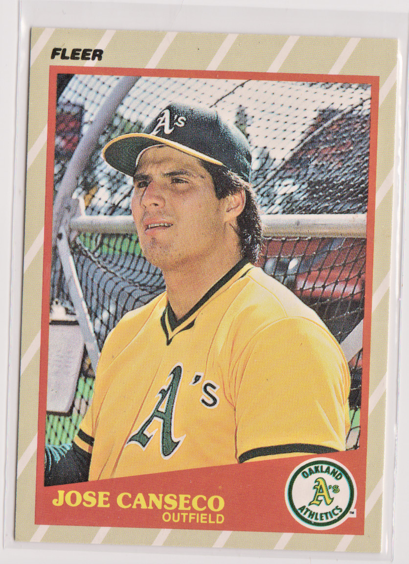 Jose Canseco Oakland Athletics Outfield 1989 Fleer SUPERSTARS Card # 6