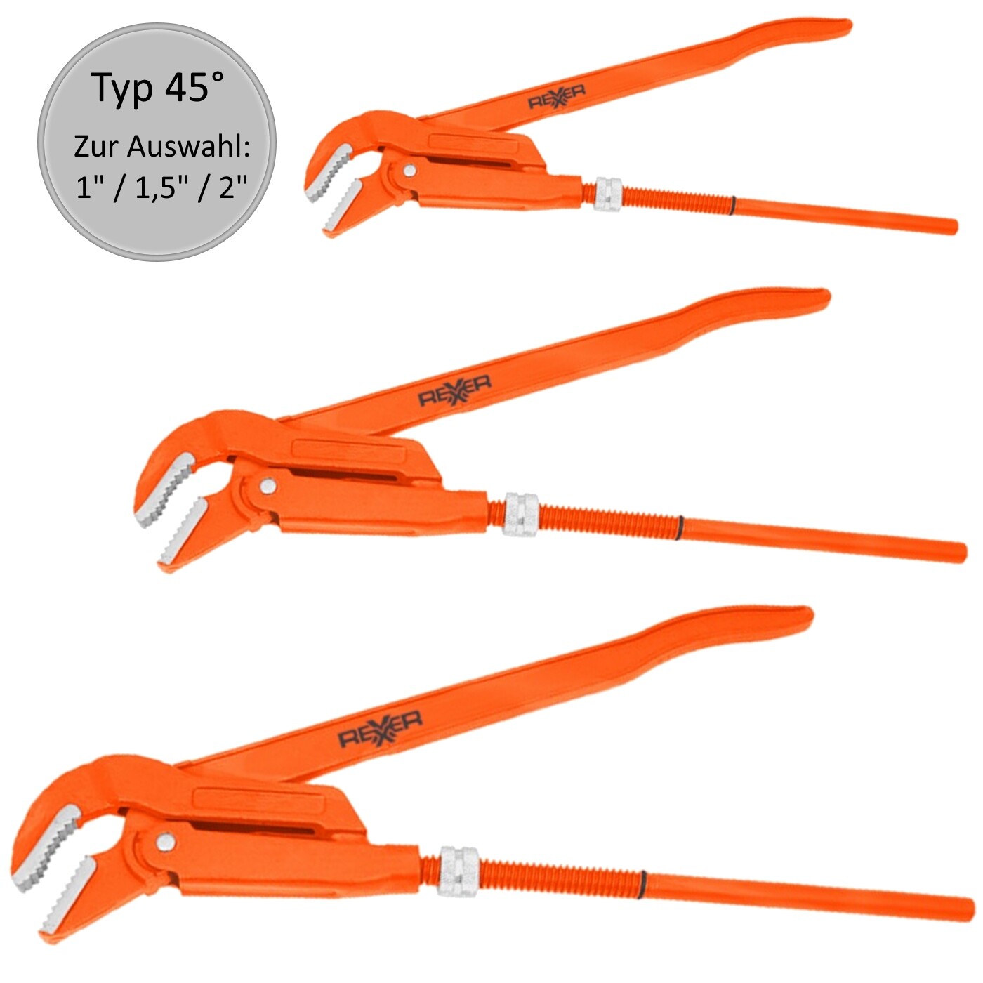 Rohrzange 45° S-Maul DN15 (1/2") | WS