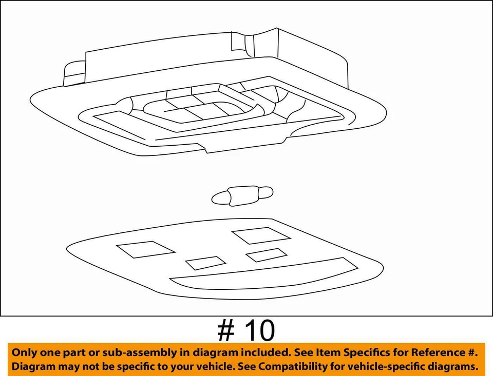 01 02 03 04 05 XG300 CONSOLA SUPERIOR DOMO MAPA LUZ FABRICANTE DE EQUIPOS ORIGINALES 25-12 Foto 4 de 4