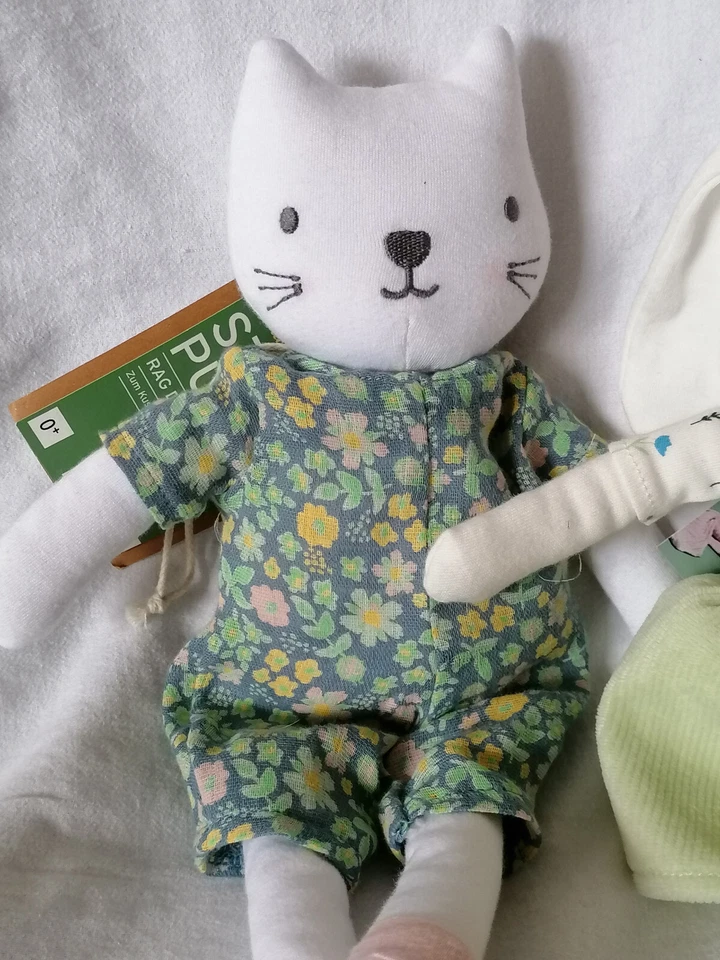 TCHIBO TCM Schmusetier Kuscheltier Stoffpuppe Katze Puppe Stofftier NEU!