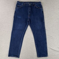 Vintage Wrangler 40x32 USA MADE Blue Jeans Old School Cowboy Quality Denim