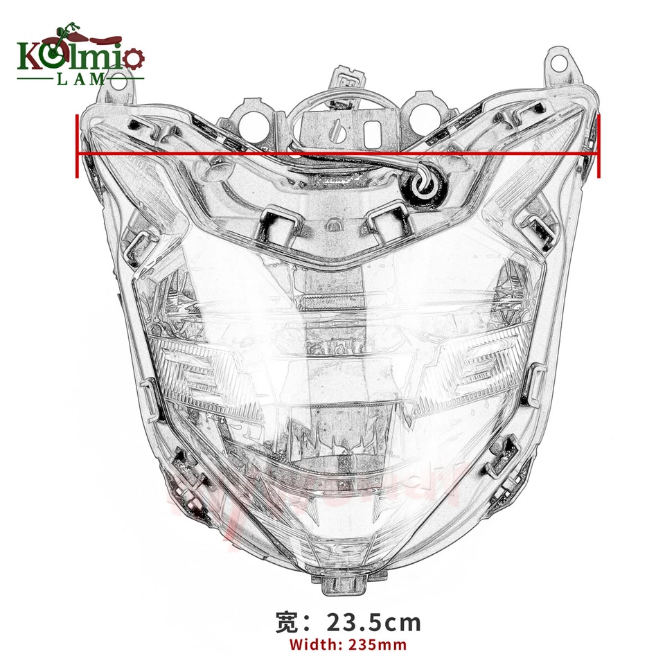 Fit For Honda CB650F CBR650F 2018-2021 Headlight Assembly Headlamp Light - Image 3 of 4