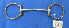 Show Bit 5" mouth copper inlay snaffle bit inlay dots